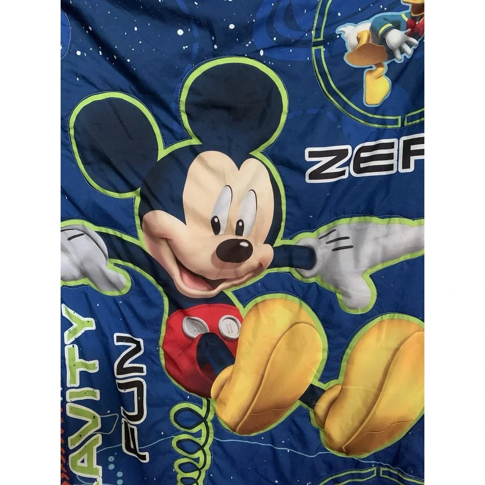 Disney‎ Mickey Kids Blanket Comforter & Top sheet Donald Duck, Pluto Space 40x55